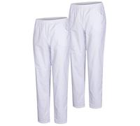 MISEMIYA - Pack 2 Pcs - PANTALÓN Sanitario Unisex - Uniforme Sanitario Uniformes MEDICOS PANTALÓN DE Trabajo - Ref.8312 * 2 pcs - XL, Blanco 21