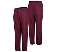 MISEMIYA - Pack 2 Pcs - PANTALÓN Sanitario Unisex - Uniforme Sanitario Uniformes MEDICOS PANTALÓN DE Trabajo - Ref.8312 * 2 pcs - XXL, Granate 21