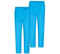MISEMIYA - Pack 2 Pcs - PANTALÓN Sanitarios Unisex Cintura ELÁSTICA UNIFORMEES Sanitarios Uniformes MEDICOS UNFIROMES Laboratorios - L, Celeste 68
