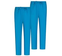 MISEMIYA - Pack 2 Pcs - PANTALÓN Sanitarios Unisex Cintura ELÁSTICA UNIFORMEES Sanitarios Uniformes MEDICOS UNFIROMES Laboratorios - L, Turquesa 68