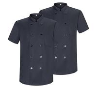 MISEMIYA - Pack 2 Unidades - Chaqueta Cocinero Hombre - Chaqueta de Chef Hombre - Uniforme Hosteleria - Ref.2-8421B - 3XL, Chaquetas Cocinero 8421 - Negro