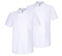 MISEMIYA - Pack 2 Unidades - Chaqueta Cocinero Hombre - Chaqueta de Chef Hombre - Uniforme Hosteleria - Ref.2-8421B - XXL, Chaquetas Cocinero 8421 - Blanco