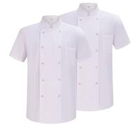 MISEMIYA - Pack 2 Unidades - Chaqueta Cocinero Hombre - Chaqueta de Chef Hombre - Uniforme Hosteleria - Ref.6821 - L, Chaquetas Cocinero 6821 - Blanco