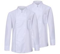 MISEMIYA - Pack 2 Unidades - Chaqueta Cocinero Hombre - Chaqueta de Chef Hombre - Uniforme Hosteleria - - Ref.842 - L, Chaquetas Cocinero 842 - Blanco
