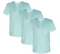 MISEMIYA Pack 3 Pcs-Casaca Sanitario Mz-3-817 Camisa de Traje médico, Turquesa, M Unisex Adulto