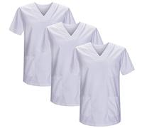 MISEMIYA - Pack 3 Pcs - Casaca Sanitario Unisex Uniformes Sanitarios Uniforme Sanitario Uniforme MEDICOS - XS, Blanco 21