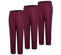 MISEMIYA - Pack 3 Pcs - PANTALÓN Sanitario Unisex - Uniforme Sanitario Uniformes MEDICOS PANTALÓN DE Trabajo - XS, Granate 21