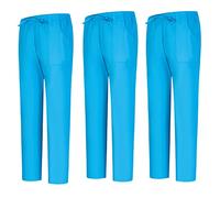 MISEMIYA - Pack 3 Pcs - PANTALÓN Sanitario Unisex - Uniforme Sanitario Uniformes MEDICOS PANTALÓN DE Trabajo -3-6802 - S, Celeste 68