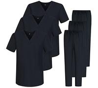 MISEMIYA - Pack * 3 Pcs - Uniforme Sanitario Unisex Uniformes Sanitarios MÉDICOS Conjuntos Sanitarios 3-6801-6802 - XL, Negro 68