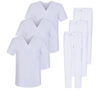 MISEMIYA - Pack * 3 Pcs - Uniforme Sanitario Unisex Uniformes Sanitarios MÉDICOS Conjuntos Sanitarios 3-6801-6802 - M, Blanco 68