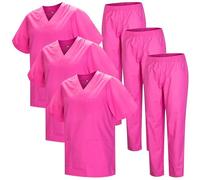 MISEMIYA - Pack * 3 Pcs - Uniforme Sanitario Unisex Uniformes Sanitarios MÉDICOS Conjuntos Sanitarios 3-817-8312 - M, Rosa 22