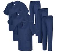 MISEMIYA - Pack * 3 Pcs - Uniforme Sanitario Unisex Uniformes Sanitarios MÉDICOS Conjuntos Sanitarios 3-817-8312 - S, Azul Marino 22