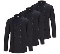 MISEMIYA - Pack 3 Unidades - Chaqueta Cocinero Hombre - Chaqueta de Chef Hombre - Uniforme Hosteleria - - Ref.682B - XL, Negro