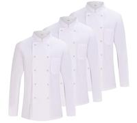 MISEMIYA - Pack 3 Unidades - Chaqueta Cocinero Hombre - Chaqueta de Chef Hombre - Uniforme Hosteleria - - Ref.682B - XXL, Blanco