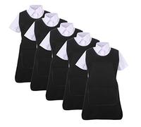 MISEMIYA - Pack*5 Pcs - Delantal Limpieza Uniforme Laboral CLINICA MÉDICOS Limpieza Veterinaria Sanitarios HOSTELERÍA- Ref.868 - L, Negro 21