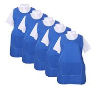 MISEMIYA - Pack*5 Pcs - Delantal Limpieza Uniforme Laboral CLINICA MÉDICOS Limpieza Veterinaria Sanitarios HOSTELERÍA- Ref.868 - L, Azul Royal 21