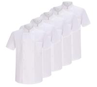 MISEMIYA Pack 5 Unidades-Chef Chef MZ-5-8421B Chef's Jacket, Blanco, 4XL (Pack de 5) Men's