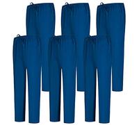 MISEMIYA - Pack 6 Pcs - PANTALÓN Sanitarios Unisex Cintura ELÁSTICA UNIFORMEES Sanitarios Uniformes MEDICOS UNFIROMES - L, Azul Marino