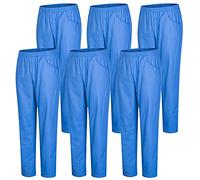 MISEMIYA - Pack 6 Pcs - PANTALÓN Sanitarios Unisex Cintura ELÁSTICA UNIFORMEES Sanitarios Uniformes MEDICOS UNFIROMES - XXL, Celes