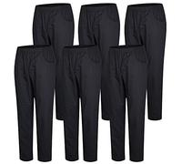 MISEMIYA - Pack 6 Pcs - PANTALÓN Sanitarios Unisex Cintura ELÁSTICA UNIFORMEES Sanitarios Uniformes MEDICOS UNFIROMES - XXL, Neg