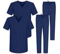 MISEMIYA Lot Sanitaires Bz-2-6801-6802 Pack 2 Pcs-Casaca Y PANTALÓN Unisex Uniformes Sanitarios, Azul Marino 88, XS Adulto