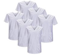MISEMIYA - Pack DE 6 Unidades - Casaca Sanitario Unisex MÉDICO Enfermera Uniforme Sanitario - 5XL, Blanco 21