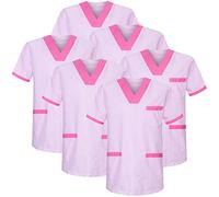 MISEMIYA - Pack DE 6 Unidades - Casaca Sanitario Unisex MÉDICO Enfermera Uniforme Sanitario - L, Fucsia T817-9