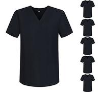 MISEMIYA - Pack DE 6 Unidades - Casaca Sanitario Unisex MÉDICO Enfermera Uniforme Sanitario - S, Negro 68