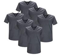 MISEMIYA - Pack DE 6 Unidades - Casaca Sanitario Unisex MÉDICO Enfermera Uniforme Sanitario - XL, Gris 21