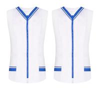 MISEMIYA - Paquete 2 Unidades - Camisa Sanitaro Mujer Sin Manga Uniformes Limpieza Uniformes Medicos Clinica Veterinarias 2-818 - L, Azul Royal 22
