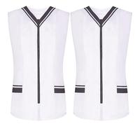 MISEMIYA - Paquete 2 Unidades - Camisa Sanitaro Mujer Sin Manga Uniformes Limpieza Uniformes Medicos Clinica Veterinarias 2-818 - M, Negro 22