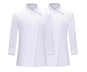 MISEMIYA - Paquete 2 Unidades - Chaqueta COCINERA Mujer - Uniformes Chef Mujer 2-731 - 3XL, Blanco