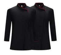 MISEMIYA - Paquete 2 Unidades - Chaqueta COCINERA Mujer - Uniformes Chef Mujer 2-731 - M, Negro