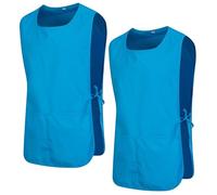 MISEMIYA - Paquete 2 Unidades - Delantal Limpieza Uniforme Laboral CLINICA MÉDICOS Limpieza Veterinaria 2-3301 - L, Celeste 68