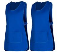 MISEMIYA - Paquete 2 Unidades - Delantal Limpieza Uniforme Laboral CLINICA MÉDICOS Limpieza Veterinaria Sanitarios HOSTELERÍA- Ref.868 - L, Azul Royal 21