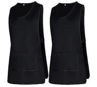 MISEMIYA - Paquete 2 Unidades - Delantal Limpieza Uniforme Laboral CLINICA MÉDICOS Limpieza Veterinaria Sanitarios HOSTELERÍA- Ref.868 - XL, Negro 21