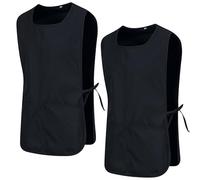 MISEMIYA - Paquete 2 Unidades - Delantal Limpieza Uniforme Laboral CLINICA MÉDICOS Limpieza Veterinaria 2-3301 - XL, Negro 68