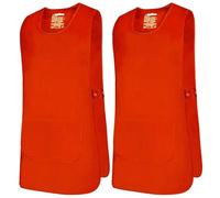 MISEMIYA - Paquete 2 Unidades - Delantal Limpieza Uniforme Laboral CLINICA MÉDICOS Limpieza Veterinaria Sanitarios HOSTELERÍA- Ref.868 - XL, Naranja