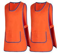 MISEMIYA - Paquete 2 Unidades - Delantal Limpieza Uniforme Laboral CLINICA MÉDICOS Limpieza Veterinaria Sanitarios HOSTELERÍA- Ref.868 - L, Naranja 21