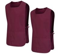 MISEMIYA - Paquete 2 Unidades - Delantal Limpieza Uniforme Laboral CLINICA MÉDICOS Limpieza Veterinaria 2-3301 - XL, Granate 68