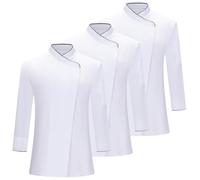 MISEMIYA Paquete 3 Unidades-Chaqueta de Cocinero MUJERA-MZ-3-731 Chef's Jacket, White, 5XL (Pack de 3) Women's