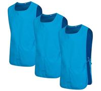 MISEMIYA - Paquete 3 Unidades - Delantal Limpieza Uniforme Laboral CLINICA MÉDICOS Limpieza Veterinaria 3-3301 - XL, Celeste 68