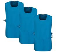 MISEMIYA - Paquete 3 Unidades - Delantal Limpieza Uniforme Laboral CLINICA MÉDICOS Limpieza Veterinaria 3-3301 - XL, Turquesa 68