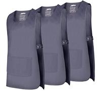 MISEMIYA - Paquete 3 Unidades - DELANTAL LIMPIEZA UNIFORME LABORAL CLINICA MÉDICOS LIMPIEZA VETERINARIA SANITARIOS HOSTELERÍA- Ref.868 - XL, Gris