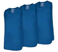 MISEMIYA - Paquete 3 Unidades - Delantal Limpieza Uniforme Laboral CLINICA MÉDICOS Limpieza Veterinaria Sanitarios HOSTELERÍA- Ref.868 - XL, Azul 37