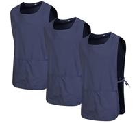 MISEMIYA - Paquete 3 Unidades - Delantal Limpieza Uniforme Laboral CLINICA MÉDICOS Limpieza Veterinaria 3-3301 - L, Gris 68