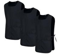 MISEMIYA - Paquete 3 Unidades - Delantal Limpieza Uniforme Laboral CLINICA MÉDICOS Limpieza Veterinaria 3-3301 - XL, Negro 68