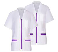 MISEMIYA - Paquetes 2 Unidades - Camisa Sanitario Mujer - Uniforme Sanitario - Uniforme HOSTELERÍA 712 - XS, Lila 21