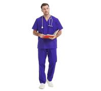 MISEMIYA - Pijama Sanitario (Antilejía y No Destiñe) Conjuntos Uniformes Sanitarios Unisex - Uniformes Medicos 6801-6802 - M, Morado 68
