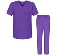 MISEMIYA - Pijama Sanitario Conjuntos Uniformes Sanitarios Unisex - Uniformes Medicos 6801-6802 - L, Lila